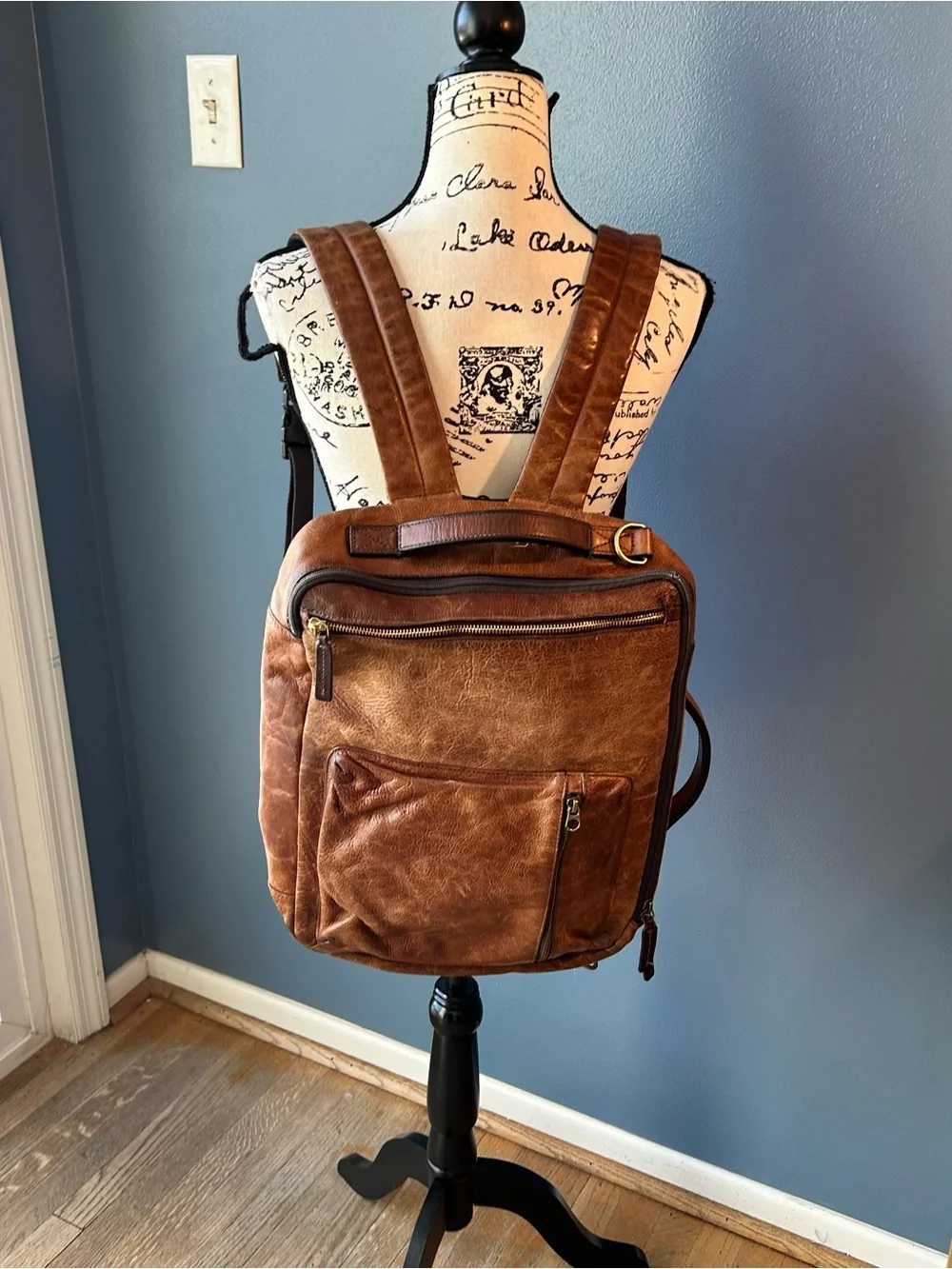 Fossil Buckner Convertible Commuter Leather Bag